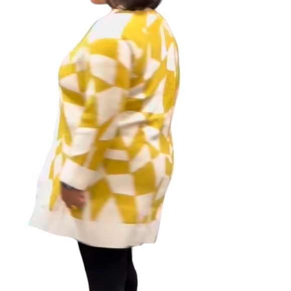 Ava & Viv Geometric Open Front Plus Size Duster Cardigan Nwot - Picture 2 of 16